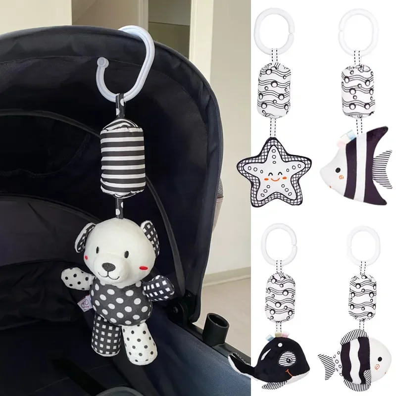 Kids Toys New Born - Stroller Bed Hanging Bell Plush Doll