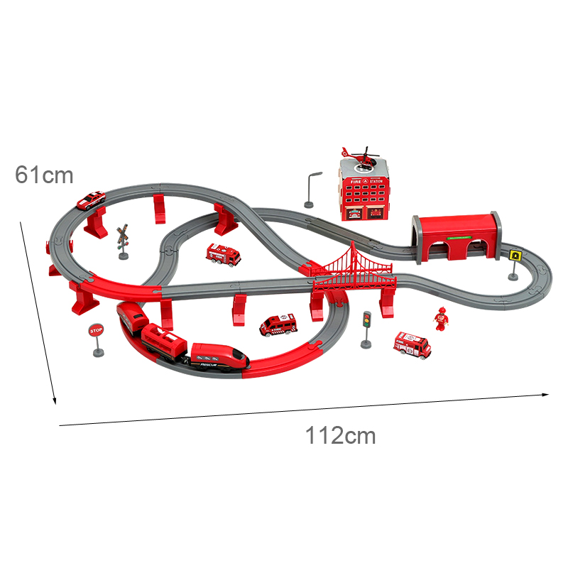DIY Red Plastic Train Track Se - огляд і ціна Toy Train Track Set