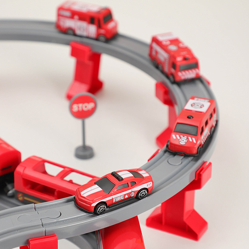 DIY Red Plastic Train Track Se - огляд і ціна Toy Train Track Set