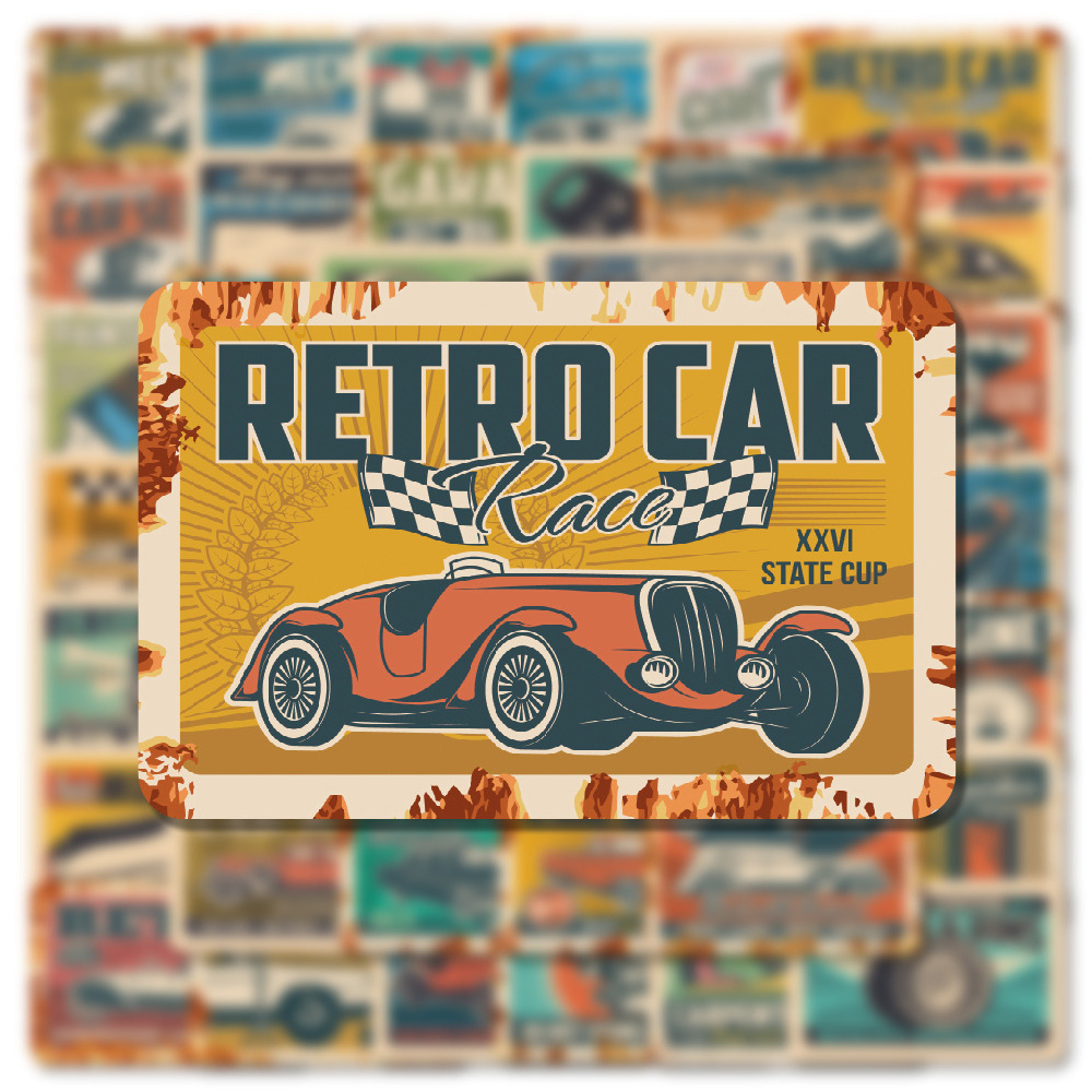 10/30/50pcs Retro Ads Car Stic - огляд і ціна Kid Toys Ads
