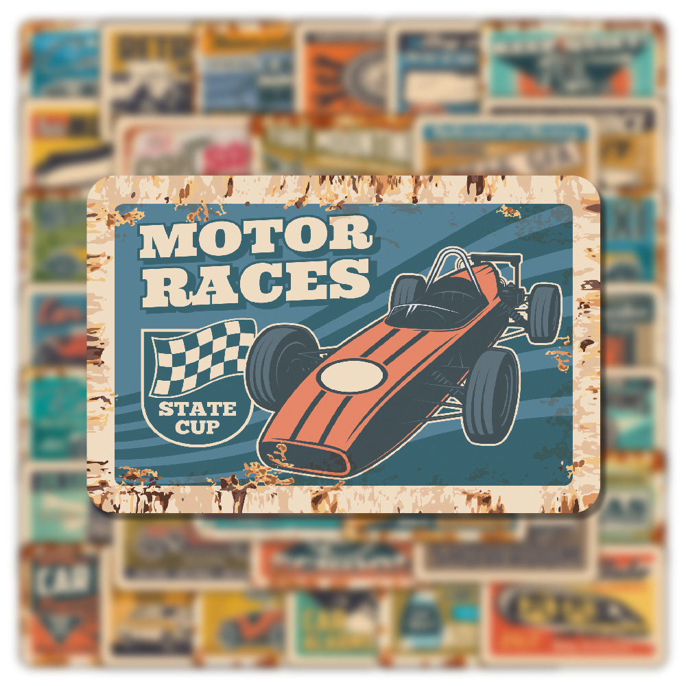 10/30/50pcs Retro Ads Car Stic - огляд і ціна Kid Toys Ads