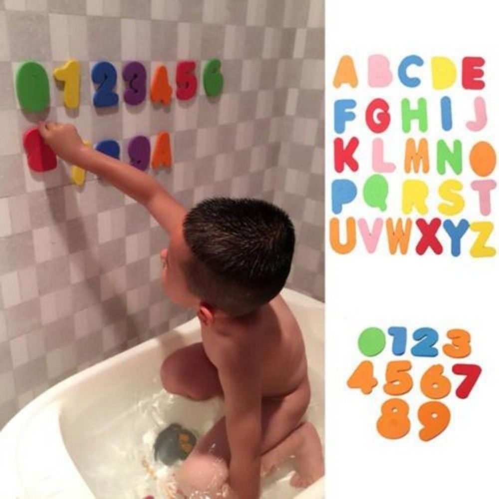 36 pcs Sticker Game for Unisex - огляд і ціна Bath Letter Number Foam