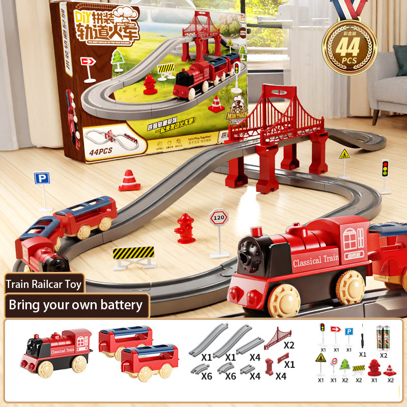 44Pcs/set Electric Train Track - огляд і ціна Toy Train Track Set