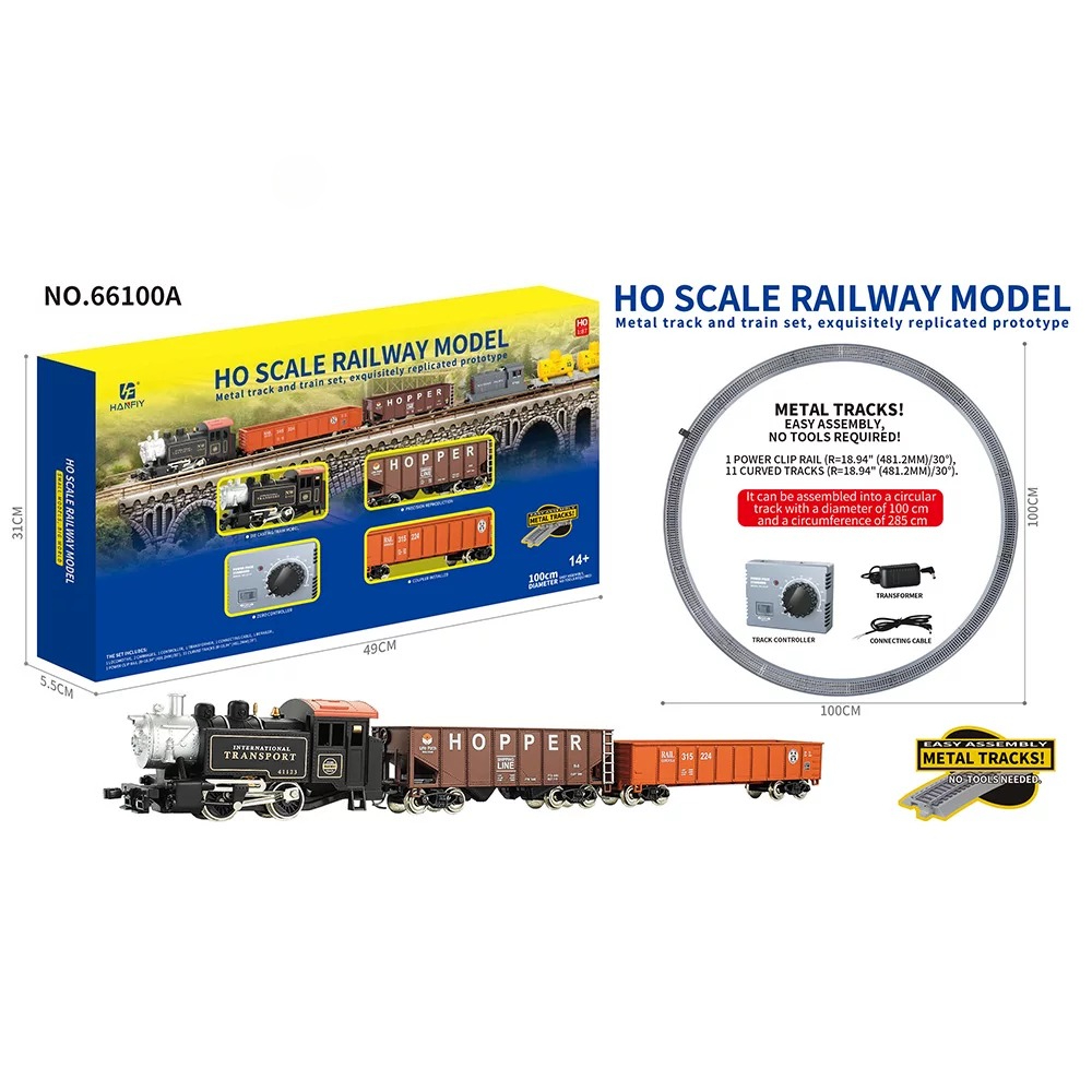 HO Scale Metal Rail Train Mode - огляд і ціна Toy Train Track Set