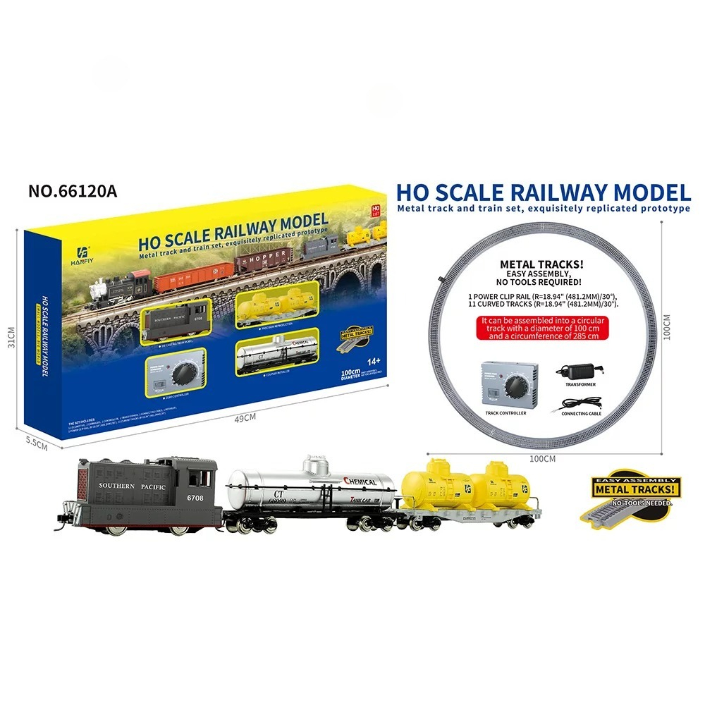 HO Scale Metal Rail Train Mode - огляд і ціна Toy Train Track Set