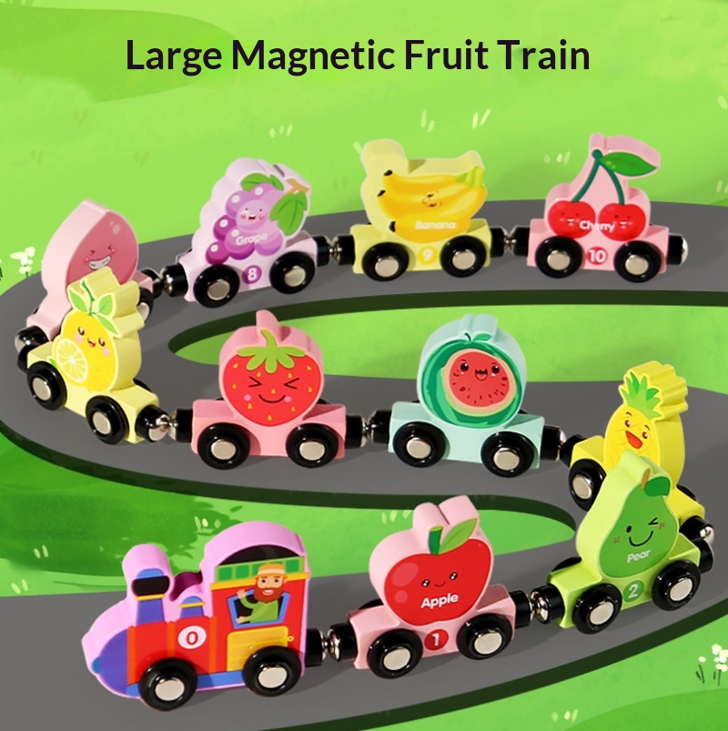 Children'S Wooden Magnetic Col - огляд і ціна Toy Train Track Set